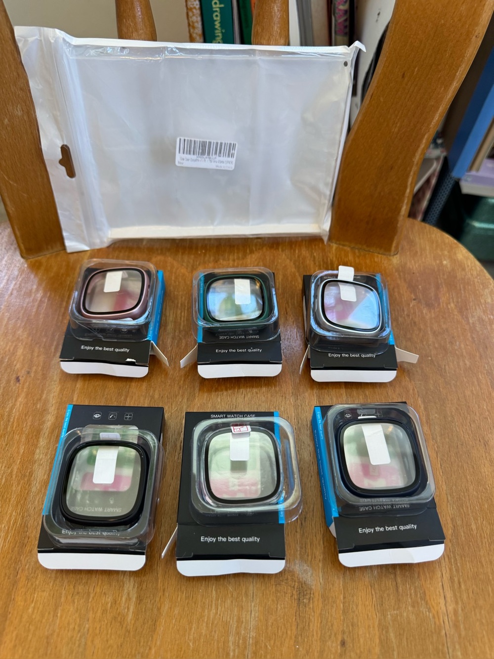 New! Package of 6 Smartwatch Case Covers. Six Different Colors.